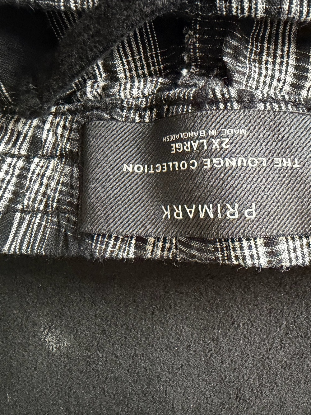 Primark Black and White Checked Lined Men's Cargo Shorts